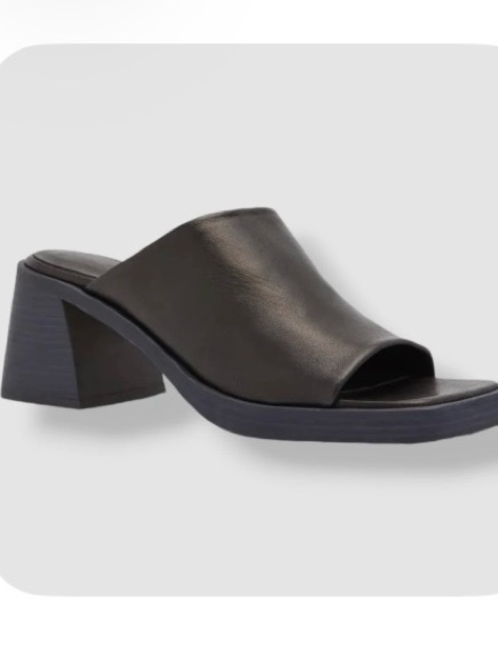 Women's Heeled Slide - Black